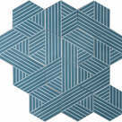 Цементная плитка Marrakech Design Charlotte von der Lancken Fold Pigeon blue/Pure white ( м2) в России